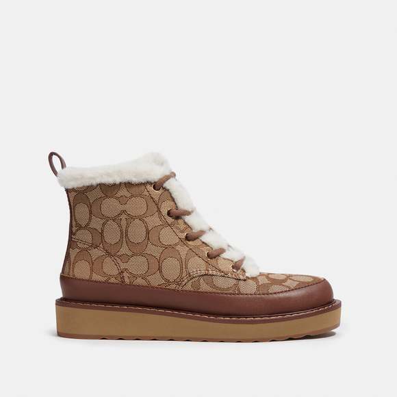 NWT Coach Outlet Imani Boot In Signature Jacquard - Picture 2 of 5